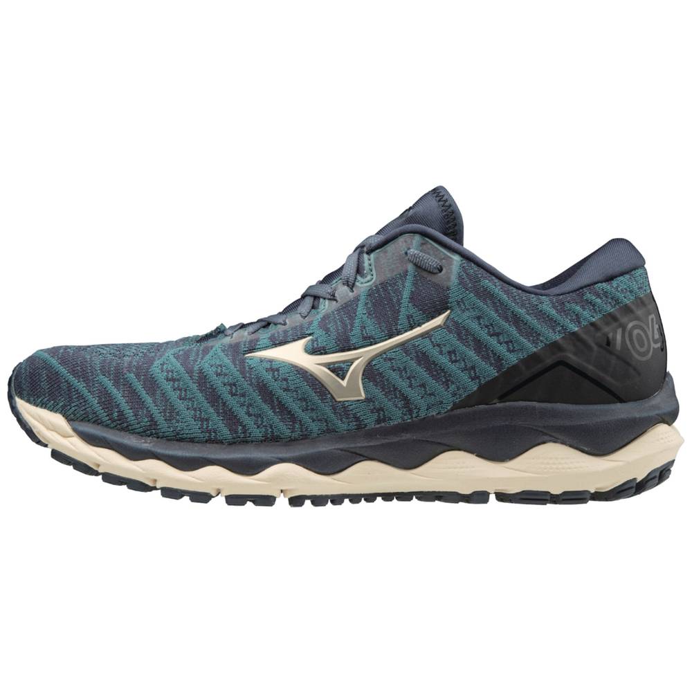 Mens Mizuno Wave Sky 4 WAVEKNIT™ Running Shoes Indigo Philippines (NEVRDB861)